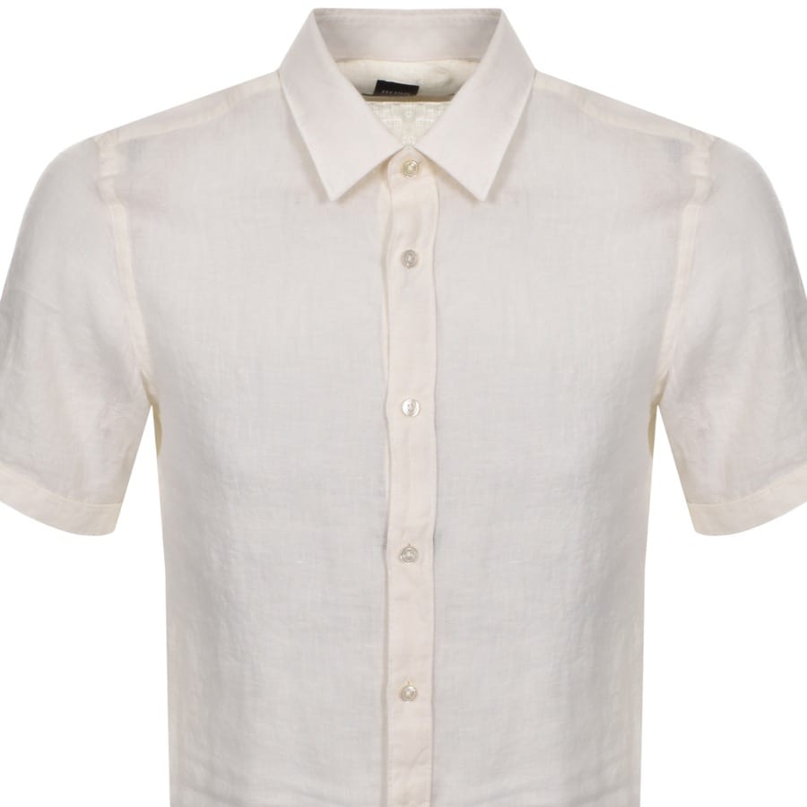 Alternative Image for ProductBOSS Luka Slim Fit Short Sleeve Shirt White2